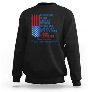 Trump Supporter Sweatshirt Christian White Straight Gun Owner Meat Eater TS09 Black Print Your Wear