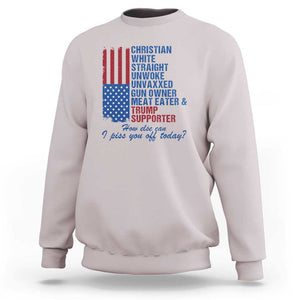 Trump Supporter Sweatshirt Christian White Straight Gun Owner Meat Eater TS09 Ice Gray Print Your Wear