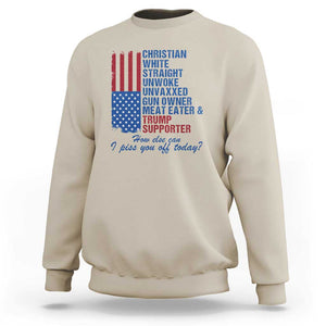 Trump Supporter Sweatshirt Christian White Straight Gun Owner Meat Eater TS09 Sand Print Your Wear