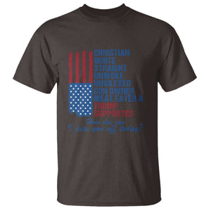 Trump Supporter T Shirt Christian White Straight Gun Owner Meat Eater TS09 Dark Chocolate Print Your Wear