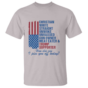 Trump Supporter T Shirt Christian White Straight Gun Owner Meat Eater TS09 Ice Gray Print Your Wear