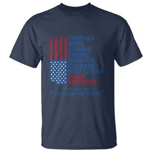 Trump Supporter T Shirt Christian White Straight Gun Owner Meat Eater TS09 Navy Print Your Wear