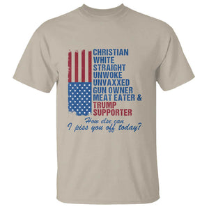 Trump Supporter T Shirt Christian White Straight Gun Owner Meat Eater TS09 Sand Print Your Wear