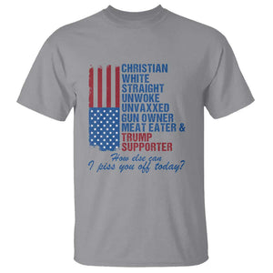 Trump Supporter T Shirt Christian White Straight Gun Owner Meat Eater TS09 Sport Gray Print Your Wear