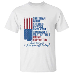 Trump Supporter T Shirt Christian White Straight Gun Owner Meat Eater TS09 White Print Your Wear