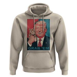 Funny Trump Hoodie Grab 'Em Trump Hug Cat American Flag TS09 Sand Print Your Wear