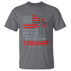 Trump Supporter T Shirt Pro God Pro Gun Pro Life Pro Trump TS09 Charcoal Print Your Wear