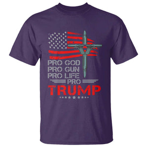 Trump Supporter T Shirt Pro God Pro Gun Pro Life Pro Trump TS09 Purple Print Your Wear