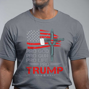 Trump Supporter T Shirt Pro God Pro Gun Pro Life Pro Trump TS09 Charcoal Print Your Wear