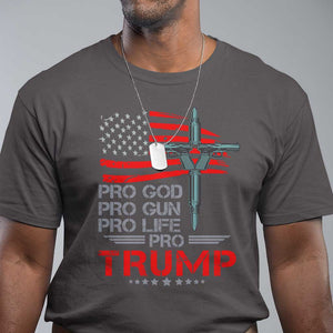 Trump Supporter T Shirt Pro God Pro Gun Pro Life Pro Trump TS09 Dark Chocolate Print Your Wear