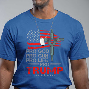 Trump Supporter T Shirt Pro God Pro Gun Pro Life Pro Trump TS09 Royal Blue Print Your Wear