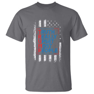 Trump Supporter T Shirt Truth Really Upsets Most People TS09 Charcoal Print Your Wear