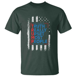 Trump Supporter T Shirt Truth Really Upsets Most People TS09 Dark Forest Green Print Your Wear