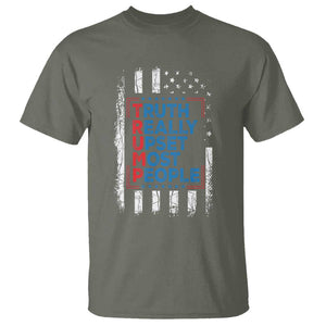 Trump Supporter T Shirt Truth Really Upsets Most People TS09 Military Green Print Your Wear