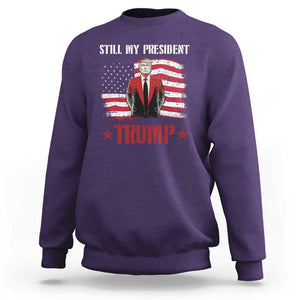 Trump Supporter Sweatshirt Still My President Vote For Trump Again TS09 Purple Print Your Wear