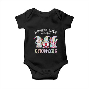 Happy Valentine's Day Hanging With Gnomies Tie Dye Baby Onesie TS09 Black Print Your Wear
