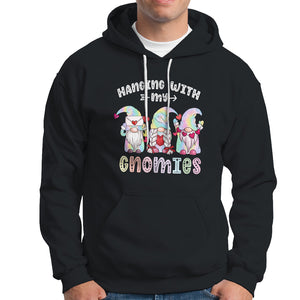 Happy Valentine's Day Hanging With Gnomies Hoodie Tie Dye TS09 Black Printyourwear