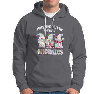 Happy Valentine's Day Hanging With Gnomies Hoodie Tie Dye TS09 Charcoal Printyourwear