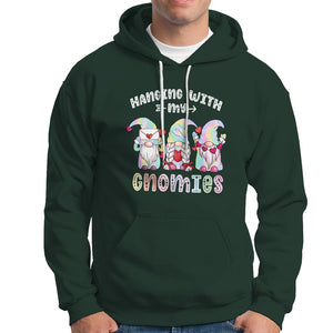 Happy Valentine's Day Hanging With Gnomies Hoodie Tie Dye TS09 Dark Forest Green Printyourwear