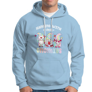 Happy Valentine's Day Hanging With Gnomies Hoodie Tie Dye TS09 Light Blue Printyourwear