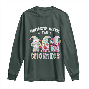 Happy Valentine's Day Hanging With Gnomies Tie Dye Long Sleeve Shirt TS09 Dark Forest Green Print Your Wear