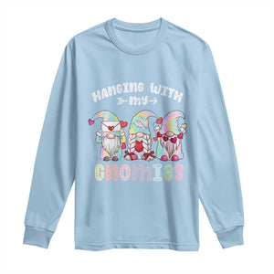 Happy Valentine's Day Hanging With Gnomies Tie Dye Long Sleeve Shirt TS09 Light Blue Print Your Wear