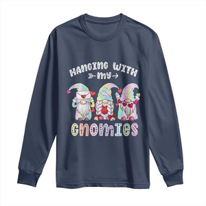 Happy Valentine's Day Hanging With Gnomies Tie Dye Long Sleeve Shirt TS09 Navy Print Your Wear