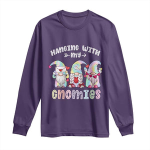 Happy Valentine's Day Hanging With Gnomies Tie Dye Long Sleeve Shirt TS09 Purple Print Your Wear