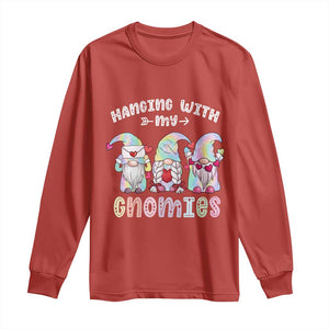 Happy Valentine's Day Hanging With Gnomies Tie Dye Long Sleeve Shirt TS09 Red Print Your Wear