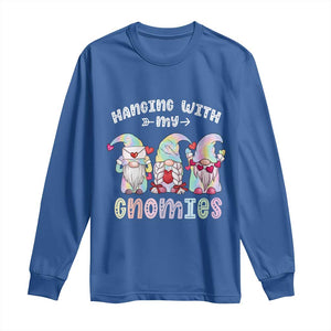 Happy Valentine's Day Hanging With Gnomies Tie Dye Long Sleeve Shirt TS09 Royal Blue Print Your Wear