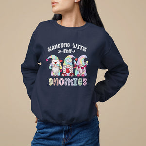 Happy Valentine's Day Hanging With Gnomies Tie Dye Gnomes Sweatshirt TS09 Navy Printyourwear