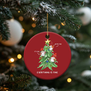 Funny Xmas Gnomies It's Fine We're Fine Everything's Fine Christmas Ornament TS09 Print Your Wear