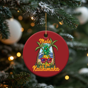 Xmas In Hawaii Christmas Ornament Mele Kalikimaka Xmas Light Pineapple TS09 Print Your Wear