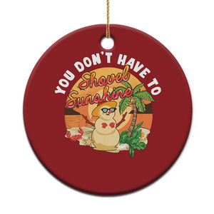 Xmas In Hawaii Christmas Ornament Hawaiian Snowman You Don't Have To Shovel Sunshine TS09 Print Your Wear