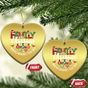 Family Xmas 2024 Christmas Ornament Making Memories Together Family Matching TS09 Heart Gold Print Your Wear