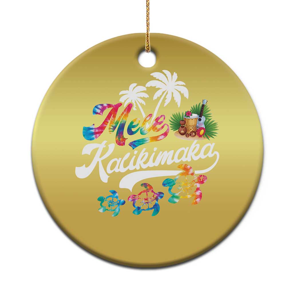 Mele Kalikimaka Tie Dye Xmas Turtle Christmas Ornament TS09 Print Your Wear