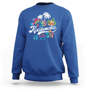 Mele Kalikimaka Tie Dye Christmas Turtle Sweatshirt TS09 Royal Blue Printyourwear