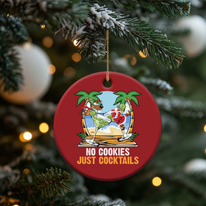 Tropical Xmas Christmas Ornament No Cookies Just Cocktails Drunk Santa Reindeer TS09 Print Your Wear