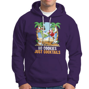 No Cookies Just Cocktails Drunk Santa Reindeer Summer Christmas Hoodie TS09 Purple Printyourwear