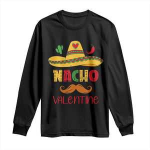 Valentine's Day Long Sleeve Shirt Funny Nacho Love Mexican Sombraro TS09 Black Print Your Wear