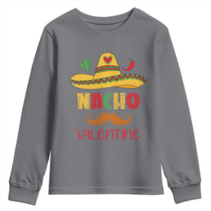 Valentine's Day Youth Sweatshirt Funny Nacho Love Mexican Sombraro TS09 Charcoal Print Your Wear