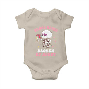 Anti Valentine's Day Baby Onesie Tacos Never Broke My Heart Skeleton Cinco De Mayo Party TS09 Sand Print Your Wear