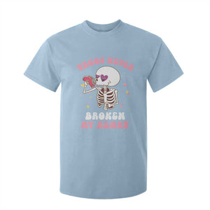 Anti Valentine's Day T Shirt For Kid Tacos Never Broke My Heart Skeleton Cinco De Mayo Party TS09 Light Blue Print Your Wear