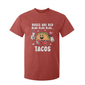 Valentine's Day T Shirt For Kid Roses Are Red Blah Tacos Funny Food Lover TS09 Red Print Your Wear