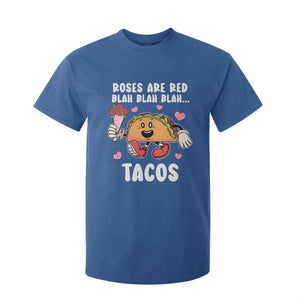 Valentine's Day T Shirt For Kid Roses Are Red Blah Tacos Funny Food Lover TS09 Royal Blue Print Your Wear