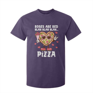 Valentine's Day T Shirt For Kid Roses Are Red Blah Pizza Funny Food Lover TS09 Purple Print Your Wear