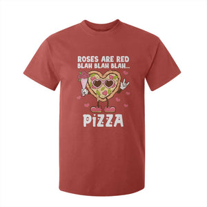 Valentine's Day T Shirt For Kid Roses Are Red Blah Pizza Funny Food Lover TS09 Red Print Your Wear