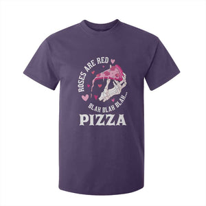 Valentine's Day T Shirt For Kid Roses Are Red Blah Skeleton Pizza Funny Food Lover TS09 Purple Print Your Wear