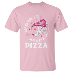 Valentine's Day T Shirt Roses Are Red Blah Skeleton Pizza Funny Food Lover TS09 Light Pink Printyourwear