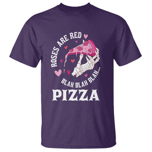 Valentine's Day T Shirt Roses Are Red Blah Skeleton Pizza Funny Food Lover TS09 Purple Printyourwear